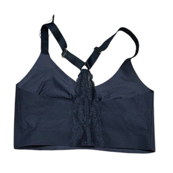 Knix Sz XXS+ Bra lace Racerback Pullover bralette Black New NWT - Picture 2 of 4